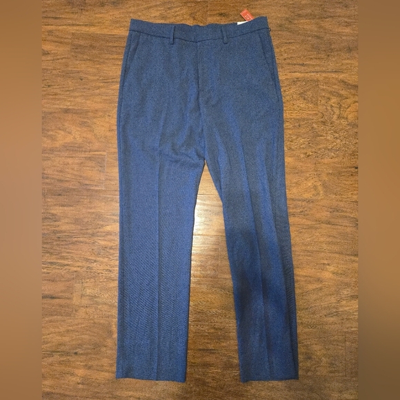 NWT Perry Ellis Portfolio Travel Luxe Modern Fit Blue Dress Pants Mens 32x32 - Picture 1 of 6